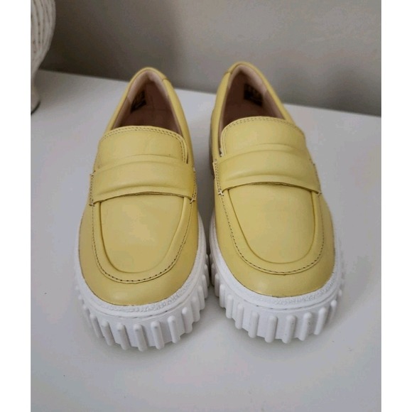 Women's Shoes Clarks MAYHILL COVE Platform Leather Loafers Yellow Size 5 - Picture 4 of 8